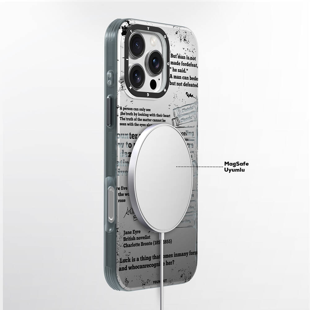 iPhone 16 Pro Kılıf M-safe Şarj Özellikli Youngkit Literary Serisi Classic Kılıf