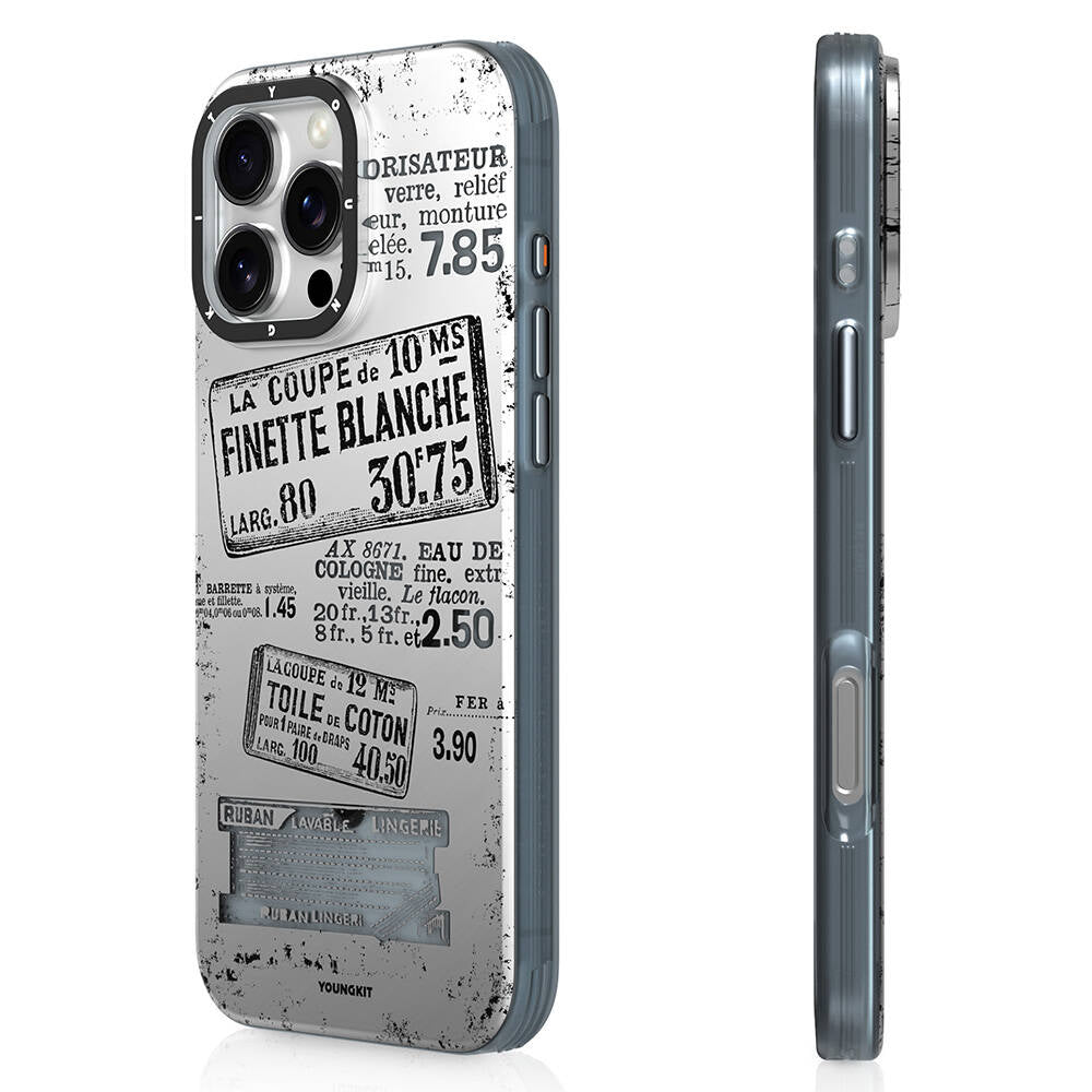 iPhone 16 Pro Kılıf M-safe Şarj Özellikli Youngkit Literary Serisi Retro Magz Kılıf