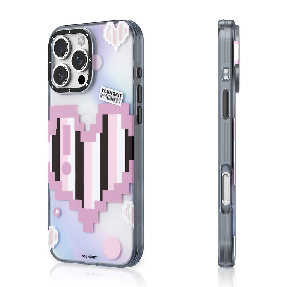 iPhone 16 Pro Kılıf M-safe Şarj Özellikli Youngkit Love Serisi Kılıf