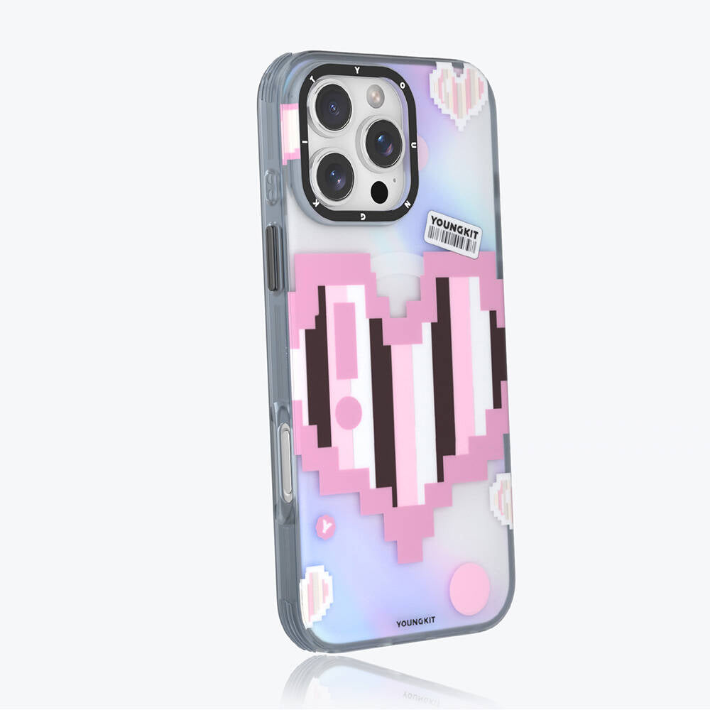 iPhone 16 Pro Kılıf M-safe Şarj Özellikli Youngkit Love Serisi Kılıf