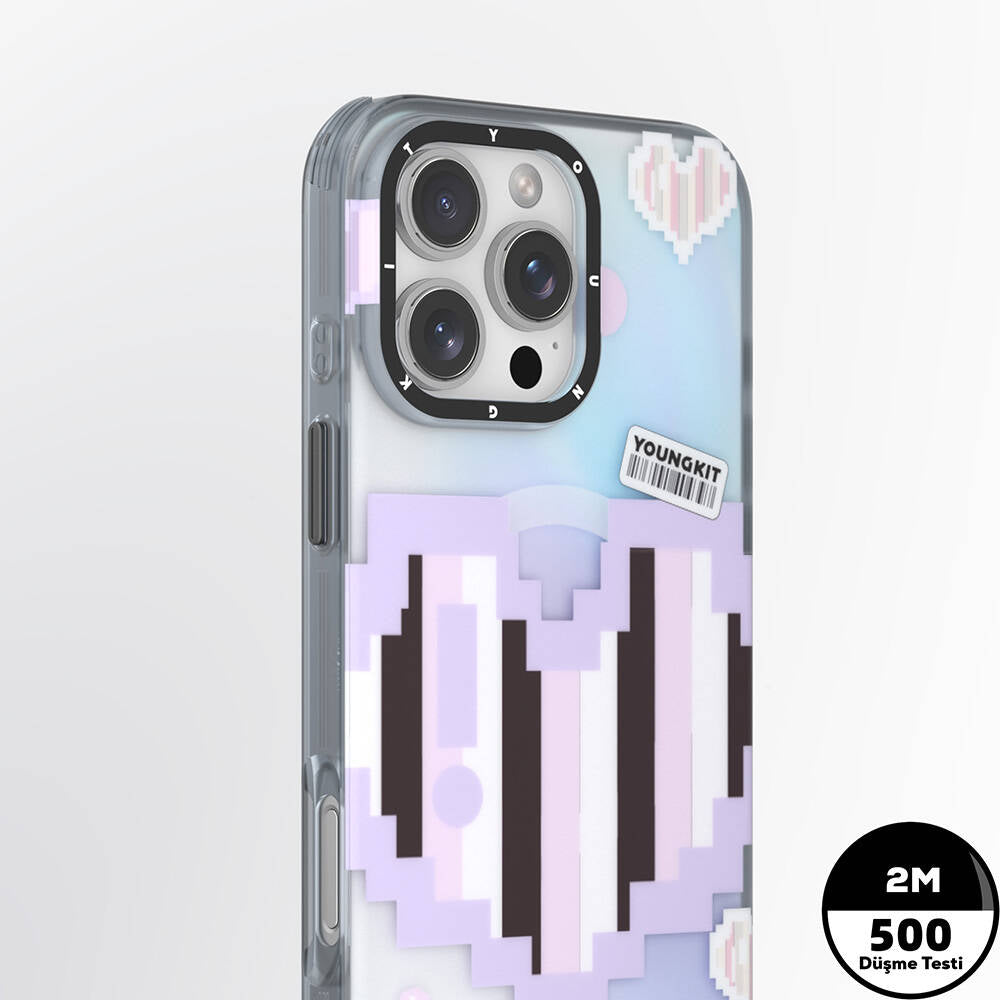 iPhone 16 Pro Kılıf M-safe Şarj Özellikli Youngkit Love Serisi Kılıf