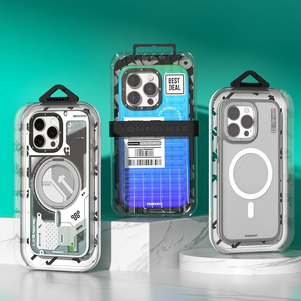 iPhone 16 Pro Kılıf M-safe Şarj Özellikli Youngkit Rock Sand Serisi Kılıf