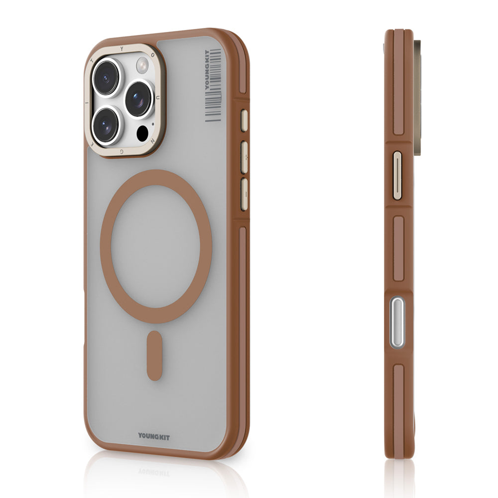 iPhone 16 Pro Kılıf M-safe Şarj Özellikli Youngkit Rock Sand Serisi Kılıf