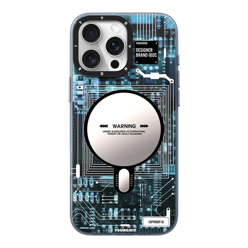iPhone 16 Pro Kılıf M-safe Şarj Özellikli Youngkit Technology Serisi Kılıf