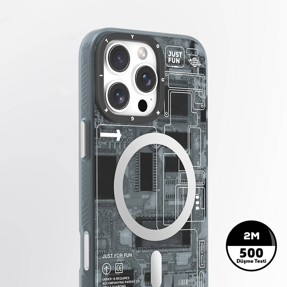 iPhone 16 Pro Kılıf M-safe Şarj Özellikli Youngkit Technology Serisi Kılıf