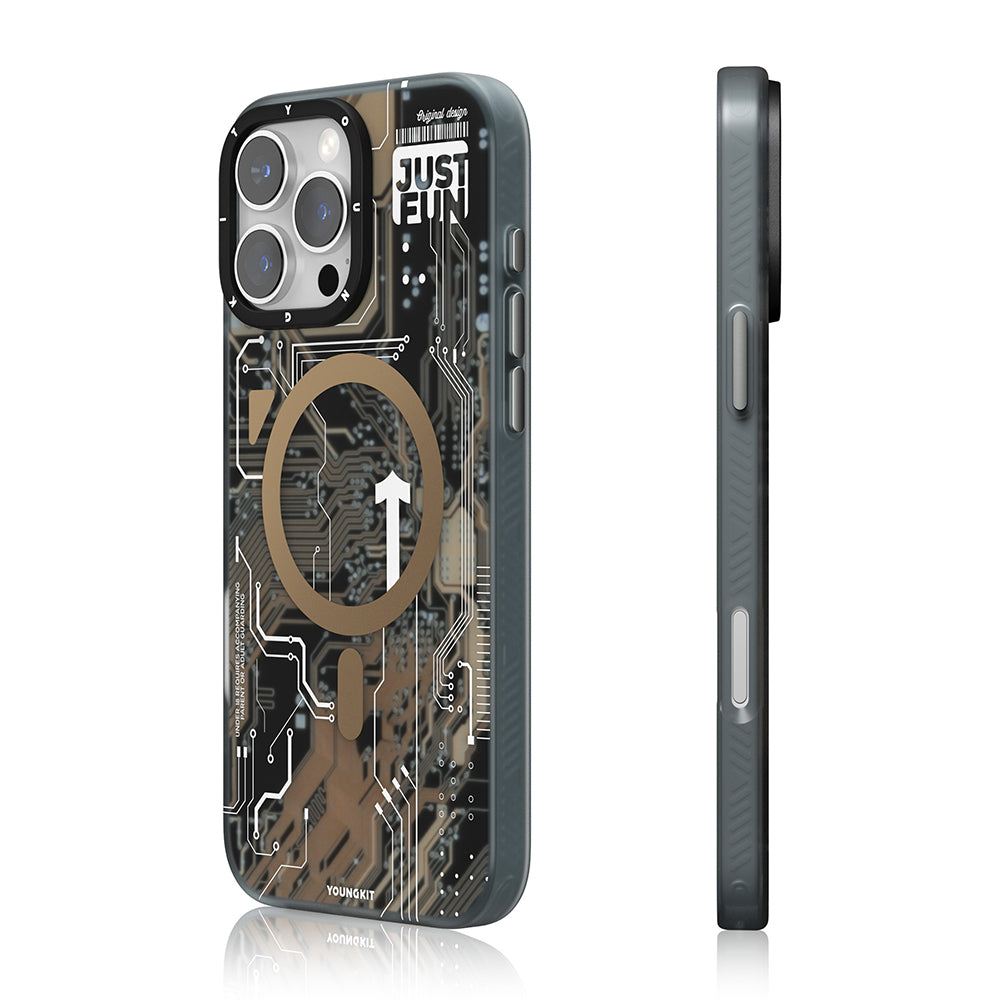 iPhone 16 Pro Kılıf M-safe Şarj Özellikli Youngkit Technology Serisi Kılıf