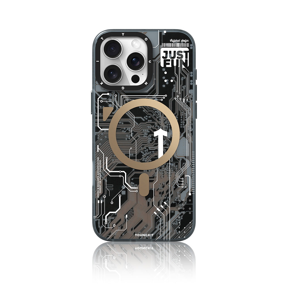 iPhone 16 Pro Kılıf M-safe Şarj Özellikli Youngkit Technology Serisi Kılıf
