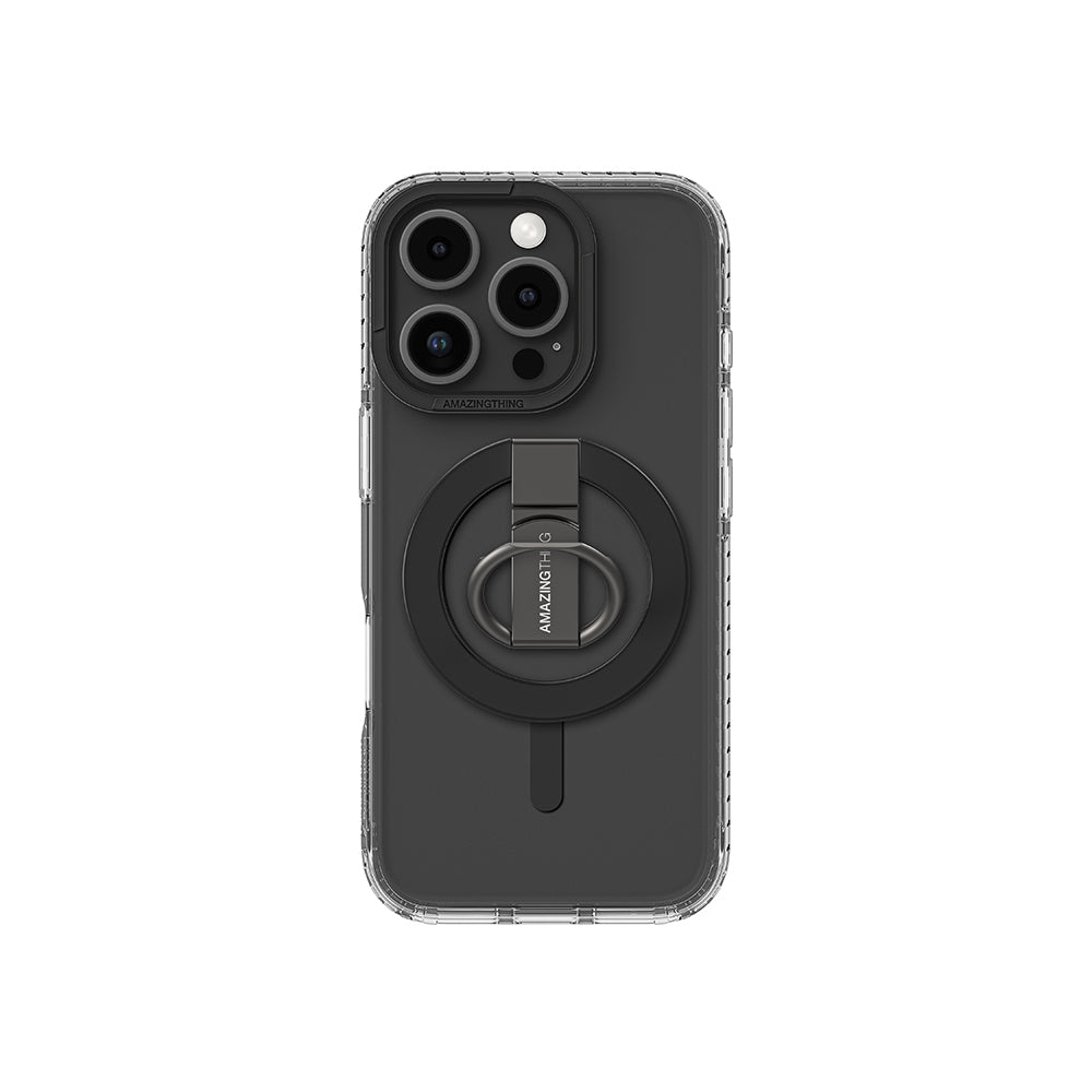 iPhone 16 Pro Kılıf M-safe Şarj Özellikli Yüzük Standlı Amazingthing Titan Pro Serisi Kılıf