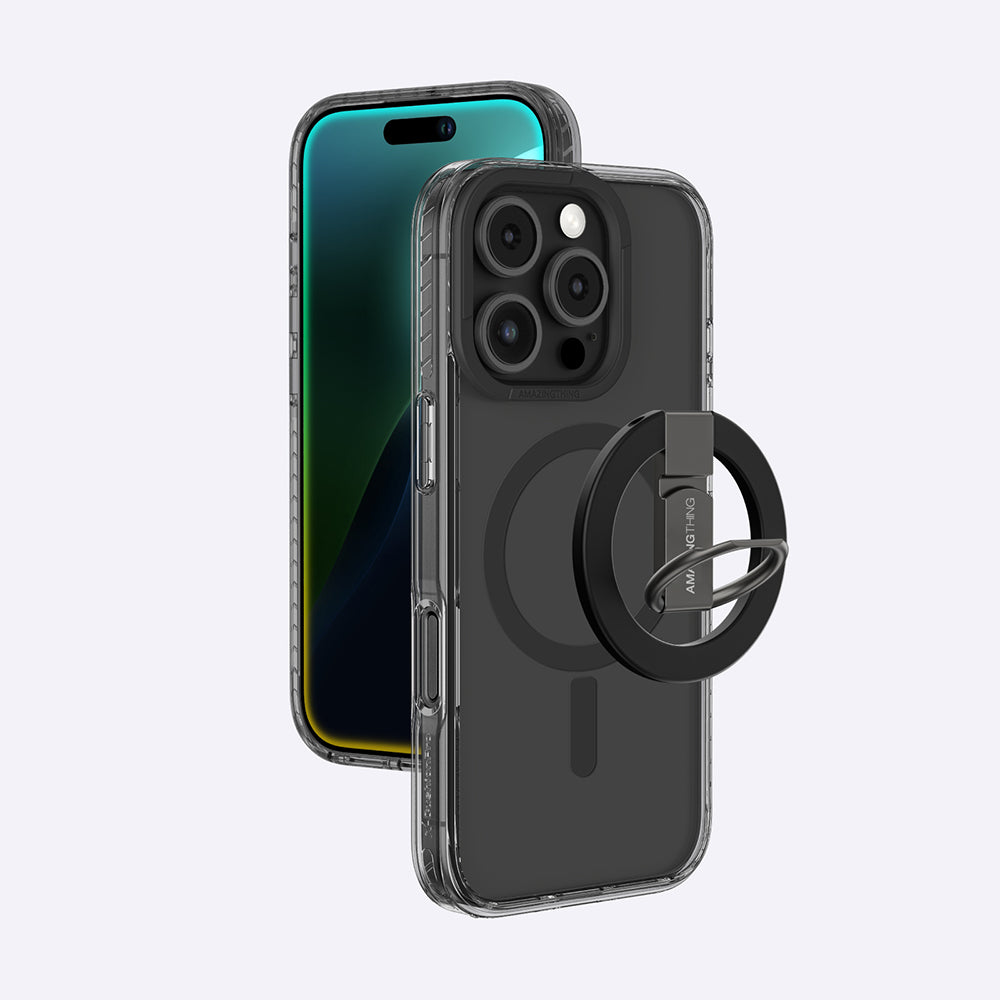 iPhone 16 Pro Kılıf M-safe Şarj Özellikli Yüzük Standlı Amazingthing Titan Pro Serisi Kılıf