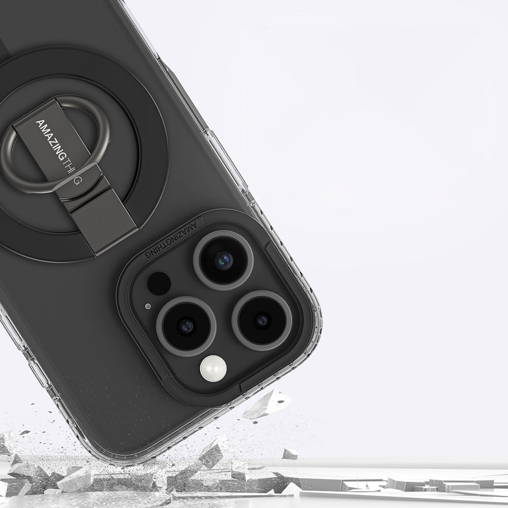 iPhone 16 Pro Kılıf M-safe Şarj Özellikli Yüzük Standlı Amazingthing Titan Pro Serisi Kılıf