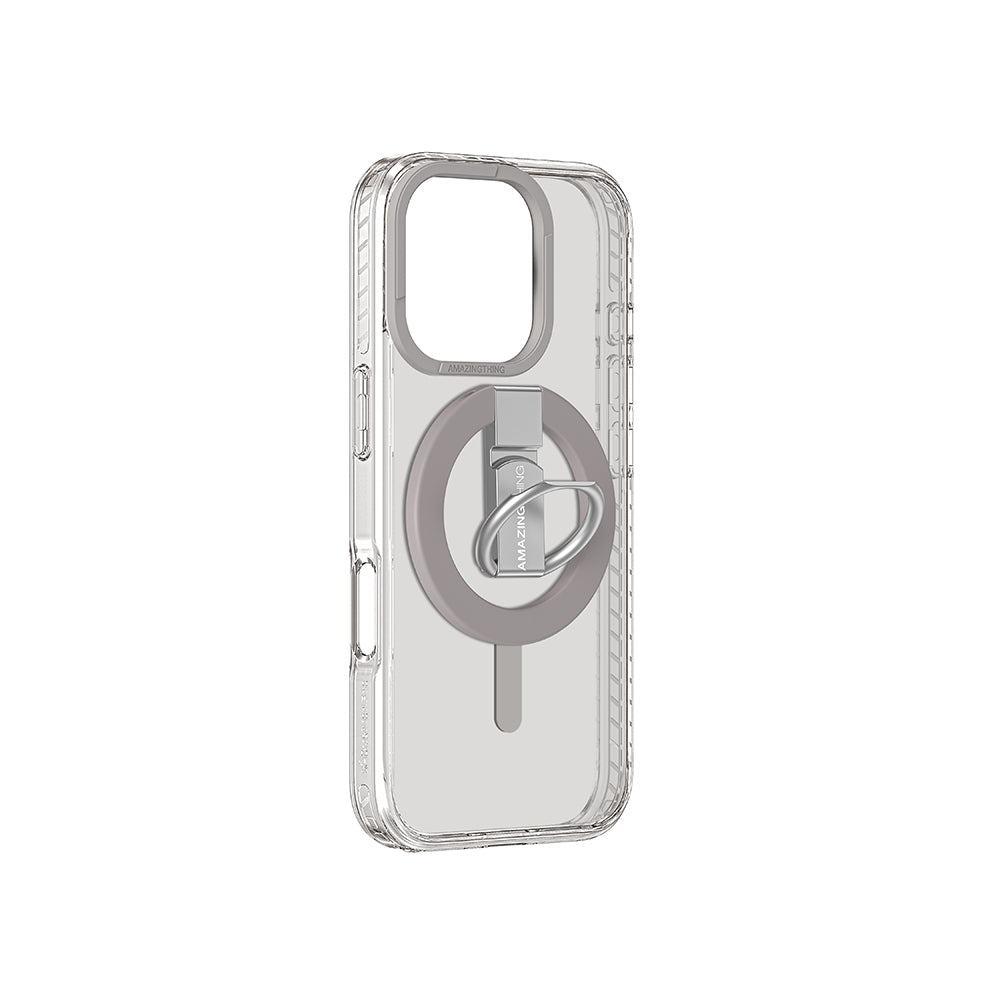 iPhone 16 Pro Kılıf M-safe Şarj Özellikli Yüzük Standlı Amazingthing Titan Pro Serisi Kılıf