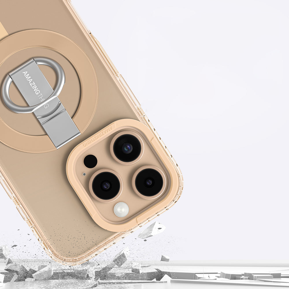 iPhone 16 Pro Kılıf M-safe Şarj Özellikli Yüzük Standlı Amazingthing Titan Pro Serisi Kılıf