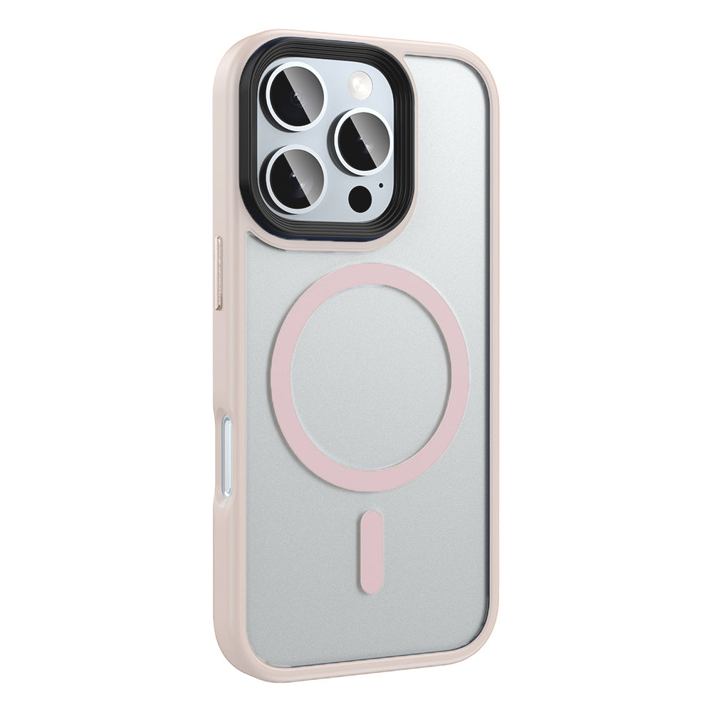 iPhone 16 Pro Kılıf Mat Arka Yüzey Wireless Şarj Özellikli Zore Flet M-safe Kılıf