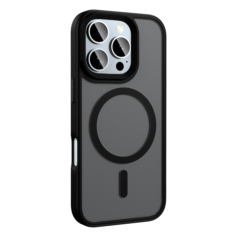 iPhone 16 Pro Kılıf Mat Arka Yüzey Wireless Şarj Özellikli Zore Flet M-safe Kılıf