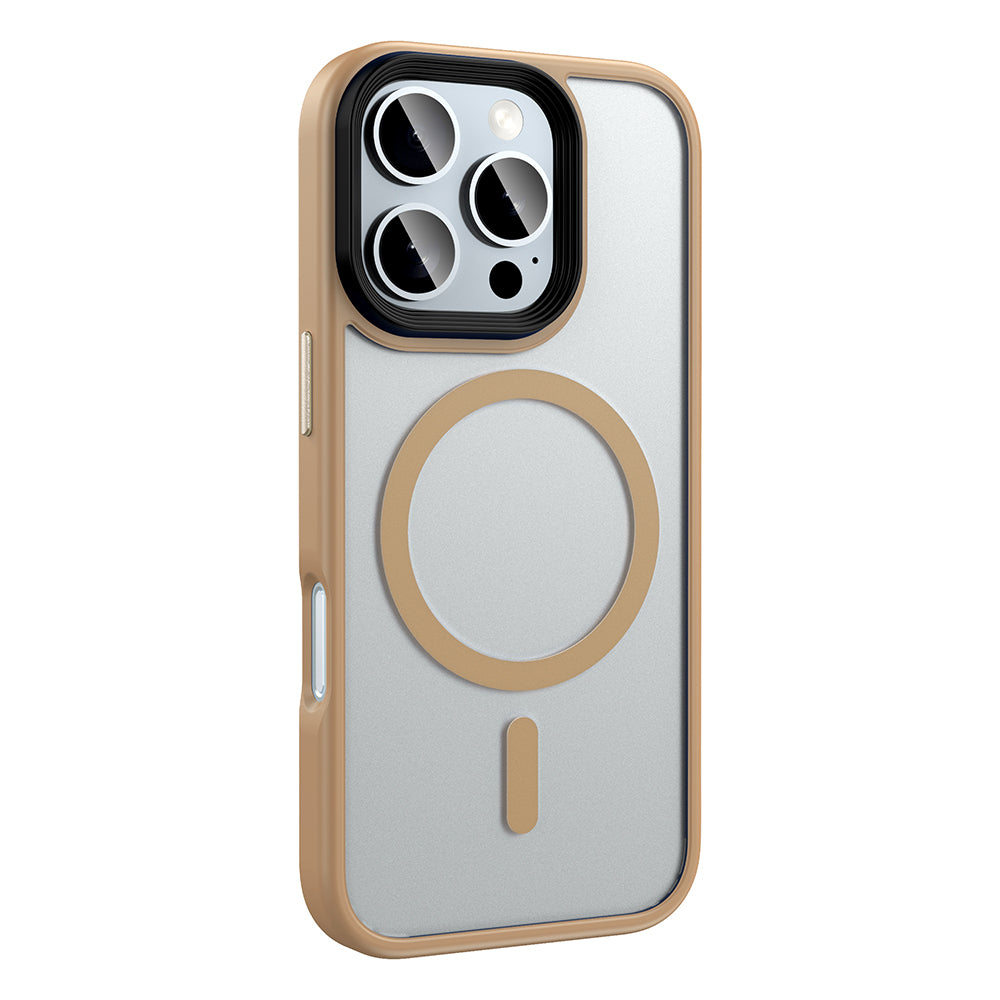 iPhone 16 Pro Kılıf Mat Arka Yüzey Wireless Şarj Özellikli Zore Flet M-safe Kılıf
