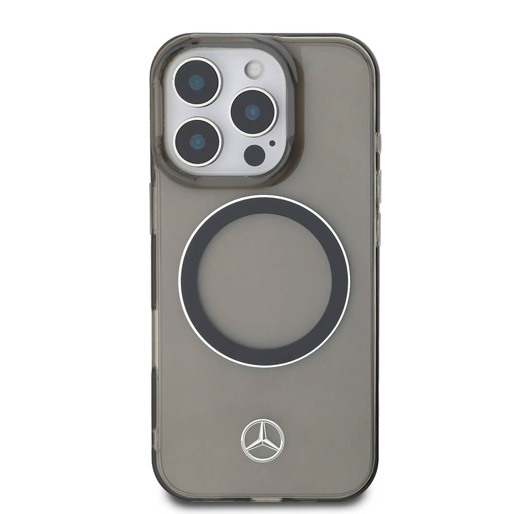 iPhone 16 Pro Kılıf Mercedes Benz Orijinal Lisanslı M-safe Şarj Özellikli Saydam Yüzey Silver Ring Kılıf