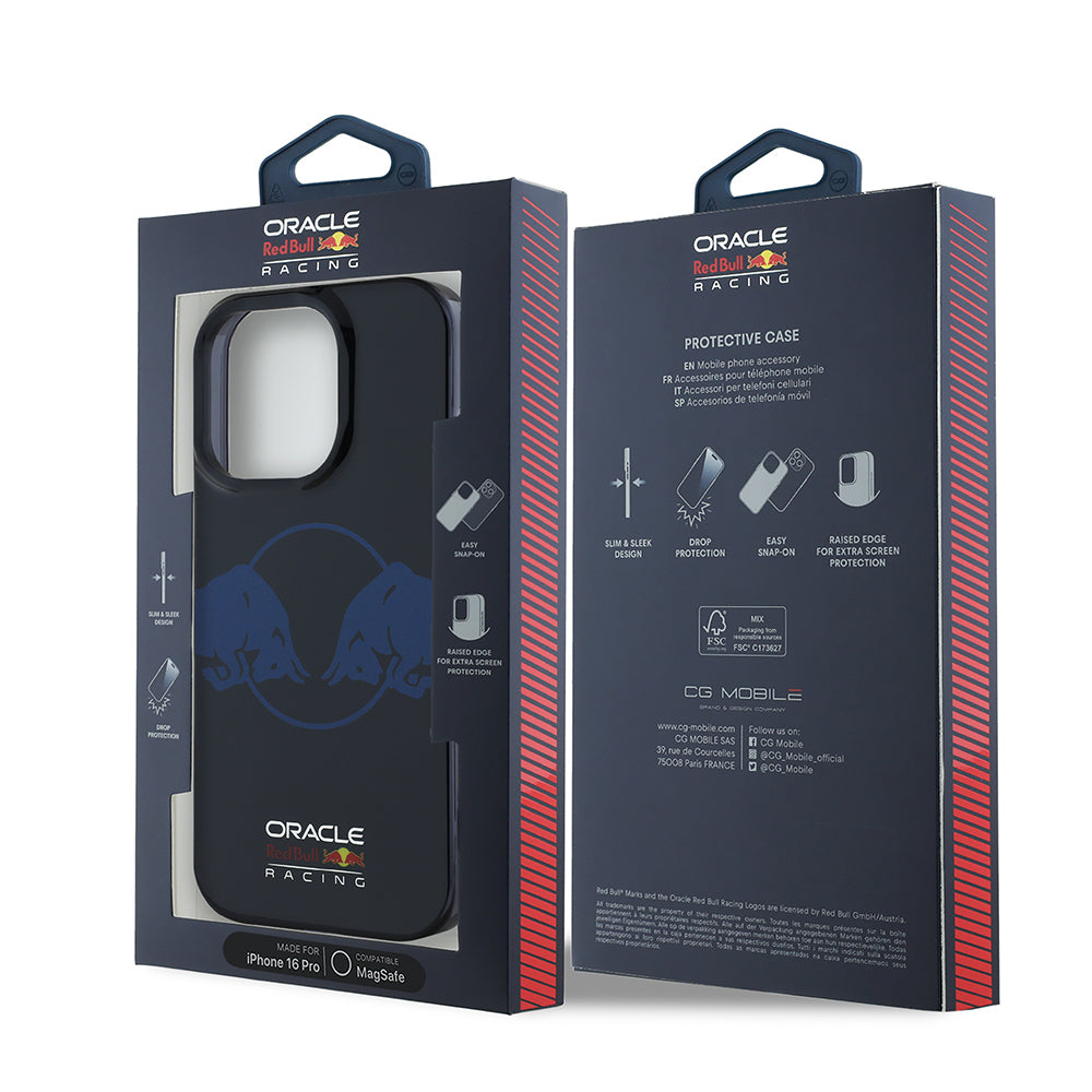 iPhone 16 Pro Kılıf Redbull Orijinal Lisanslı M-safe Şarj Özellikli IML Çift Boğa Baskılı Sert PC Kılıf