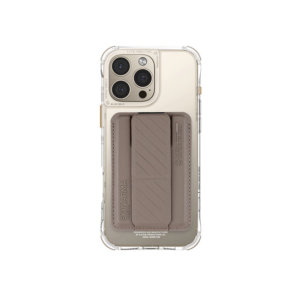 iPhone 16 Pro Kılıf SkinArma Şeffaf M-safe Şarj Özellikli Prime Edition Kado Kartlıklı Saido Kılıf