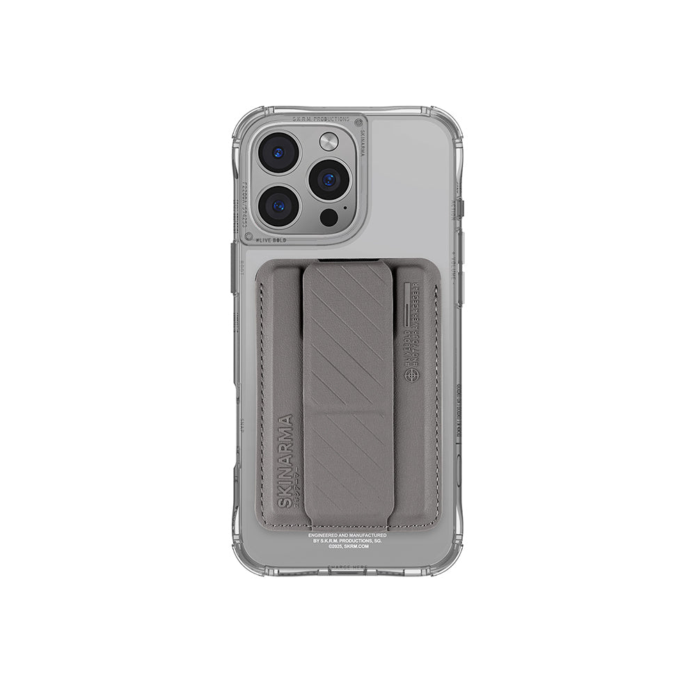 iPhone 16 Pro Kılıf SkinArma Şeffaf M-safe Şarj Özellikli Prime Edition Kado Kartlıklı Saido Kılıf