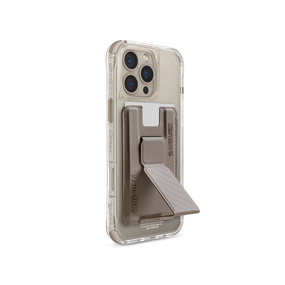 iPhone 16 Pro Kılıf SkinArma Şeffaf M-safe Şarj Özellikli Prime Edition Kado Kartlıklı Saido Kılıf