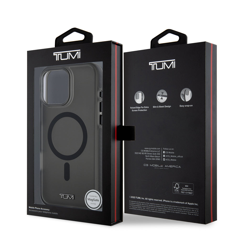 iPhone 16 Pro Kılıf TUMI Orijinal Lisanslı M-safe Şarj Özellikli Airbagli Buzlu Transparan Kılıf