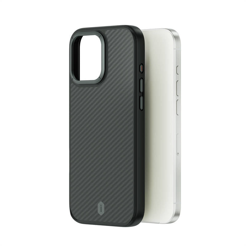 iPhone 16 Pro Kılıf Wiwu DCC-205 M-safe Şarj Özellikli Aramid Fiber Tasarım Kevlar Kılıf