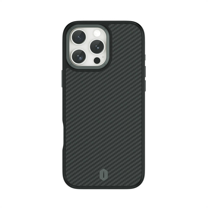 iPhone 16 Pro Kılıf Wiwu DCC-205 M-safe Şarj Özellikli Aramid Fiber Tasarım Kevlar Kılıf