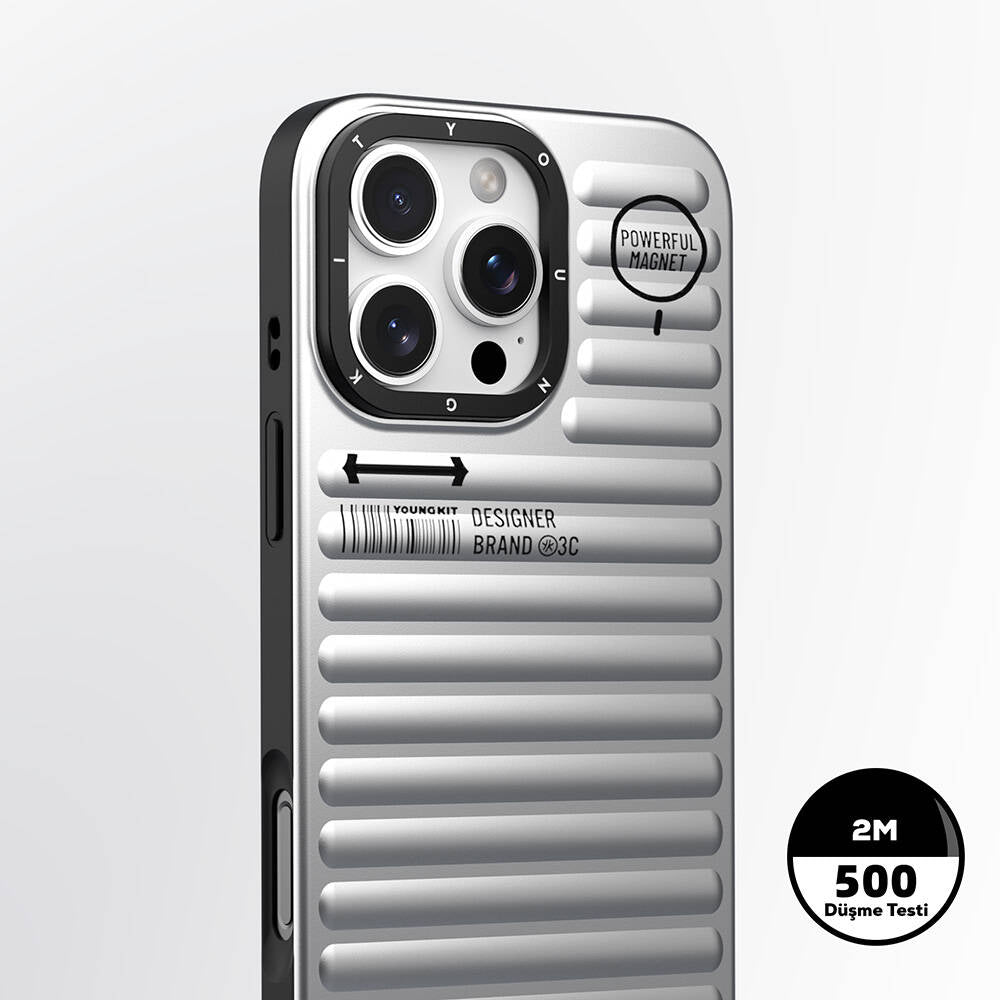 iPhone 16 Pro M-safe Şarj Özellikli Kılıf Mat Renkli Tasarım Youngkit Original Serisi Kılıf