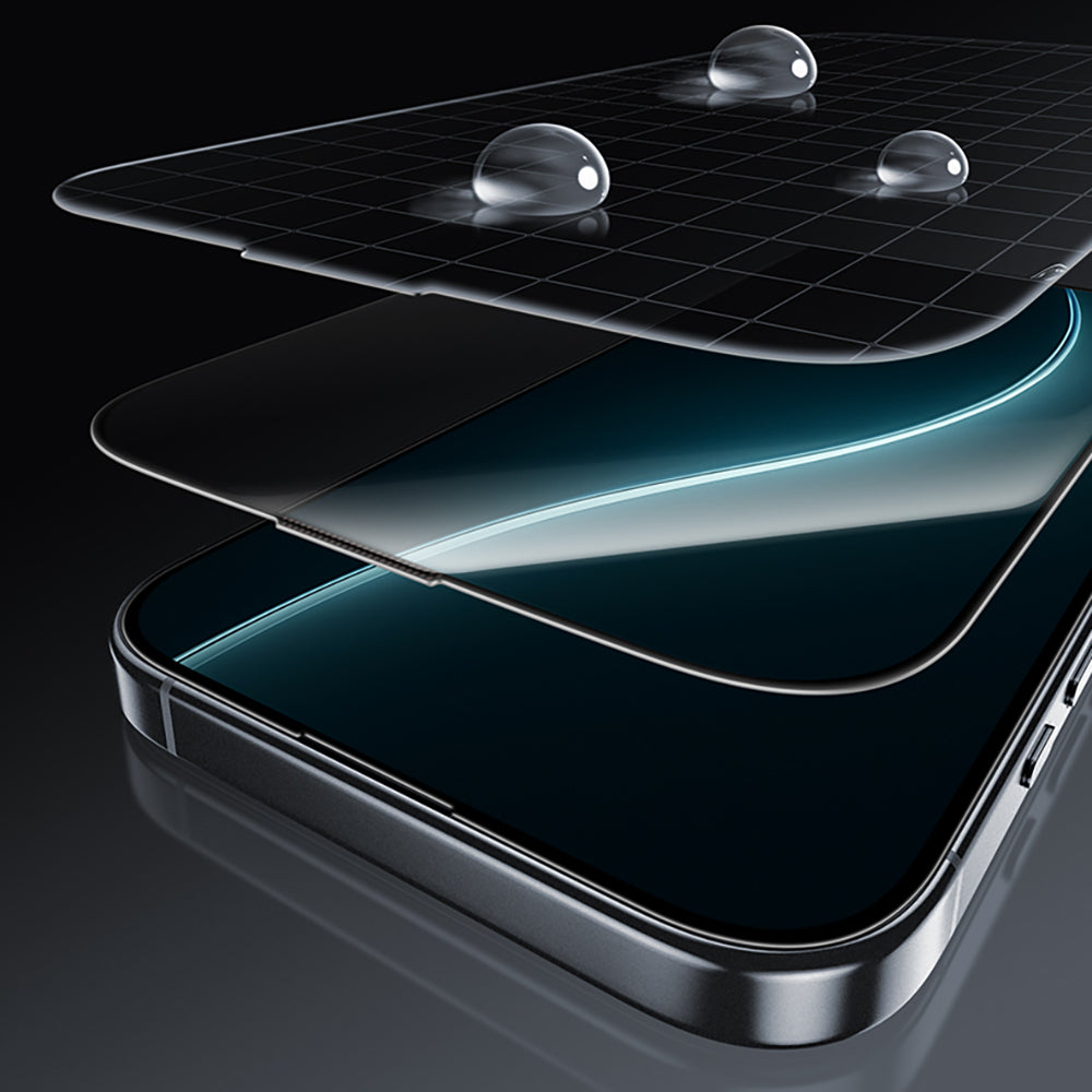 iPhone 16 Pro Max Benks Glass Warrior HD 0.3mm Ultra İnce 0.9mm Kenarları Güçlendirilmiş Cam Ekran Koruyucu + Kolay Uygulama Aparatlı