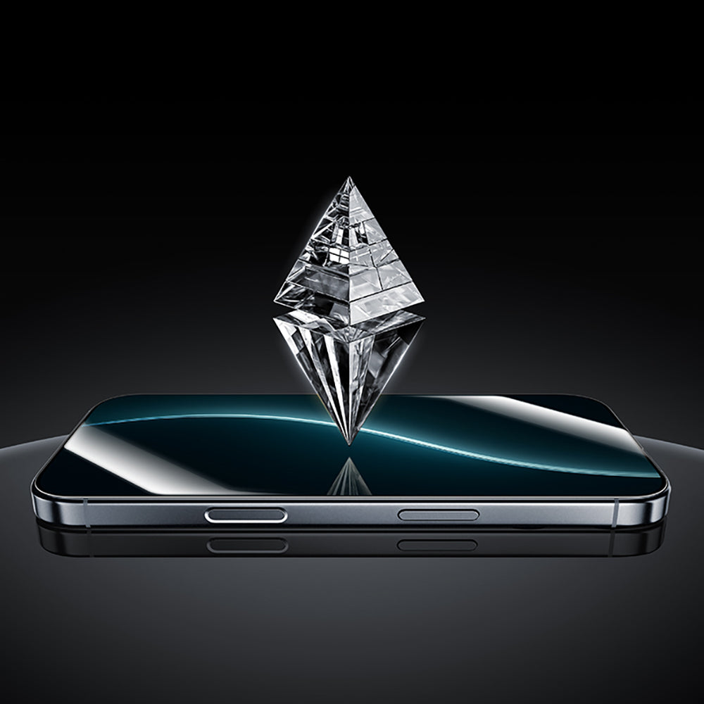 iPhone 16 Pro Max Benks Glass Warrior HD 0.3mm Ultra İnce 0.9mm Kenarları Güçlendirilmiş Cam Ekran Koruyucu + Kolay Uygulama Aparatlı