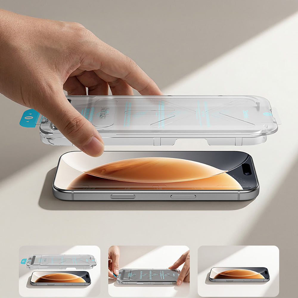 iPhone 16 Pro Max Benks OmniWarrior Privacy Cam Ekran Koruyucu + Kolay Uygulama Aparatlı
