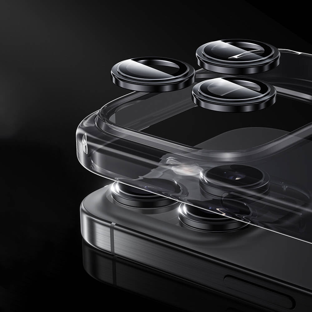 iPhone 16 Pro Max Benks Parlama Önleyici Glass Warrior Metal Kamera Lens Koruyucu