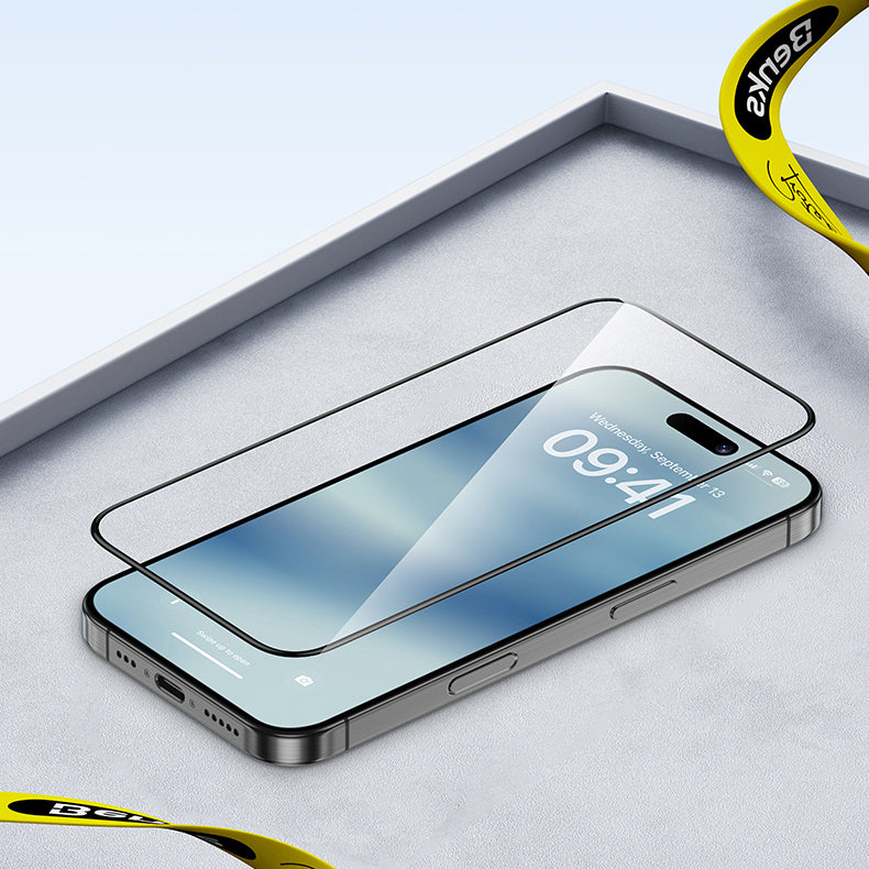 iPhone 16 Pro Max Benks Ultra Shield 0.9mm Çerçeveli 0.3mm Ekran Koruyucu + Kolay Uygulama Aparatlı