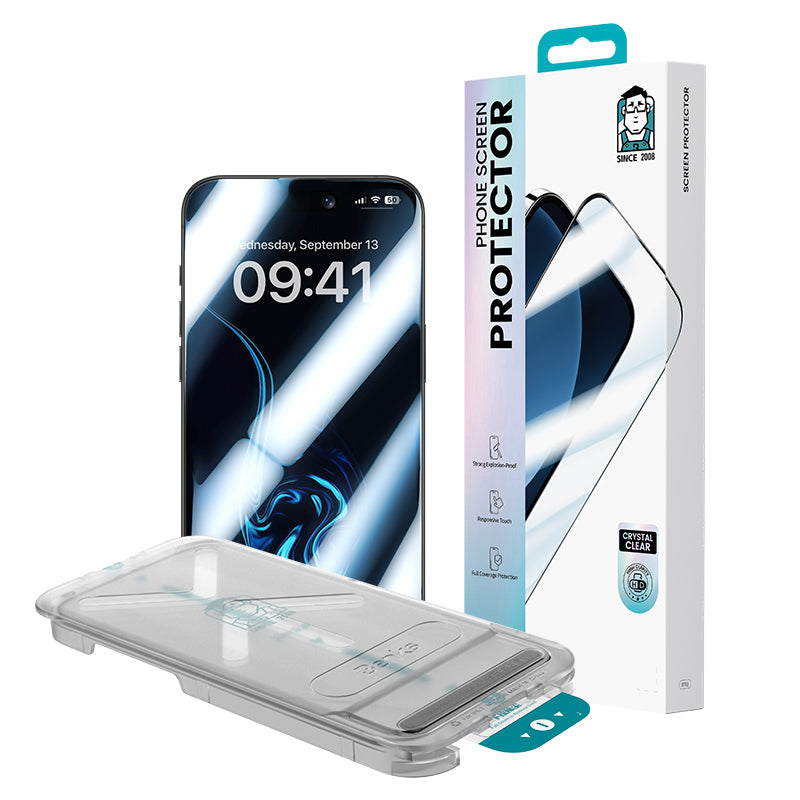 iPhone 16 Pro Max Benks Ultra Shield 0.9mm Çerçeveli 0.3mm Ekran Koruyucu + Kolay Uygulama Aparatlı
