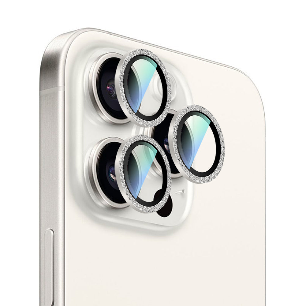 iPhone 16 Pro Max CaseWorld Alloy Sparkling Diamond Serisi Taşlı Lens Koruyucu