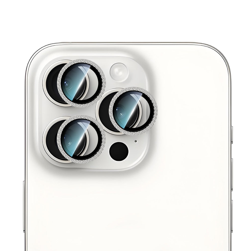iPhone 16 Pro Max CaseWorld Alloy Sparkling Diamond Serisi Taşlı Lens Koruyucu