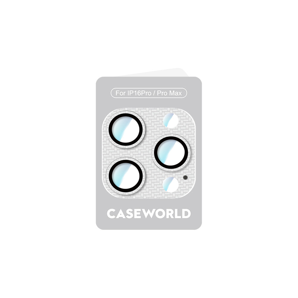 iPhone 16 Pro Max CaseWorld Karbon Fiber Serisi Anti Reflective Ultra Clear Full Kamera Lens Koruyucu