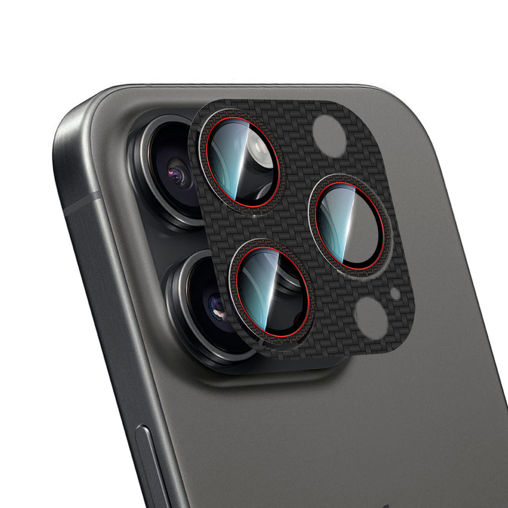 iPhone 16 Pro Max CaseWorld Karbon Fiber Serisi Anti Reflective Ultra Clear Full Kamera Lens Koruyucu