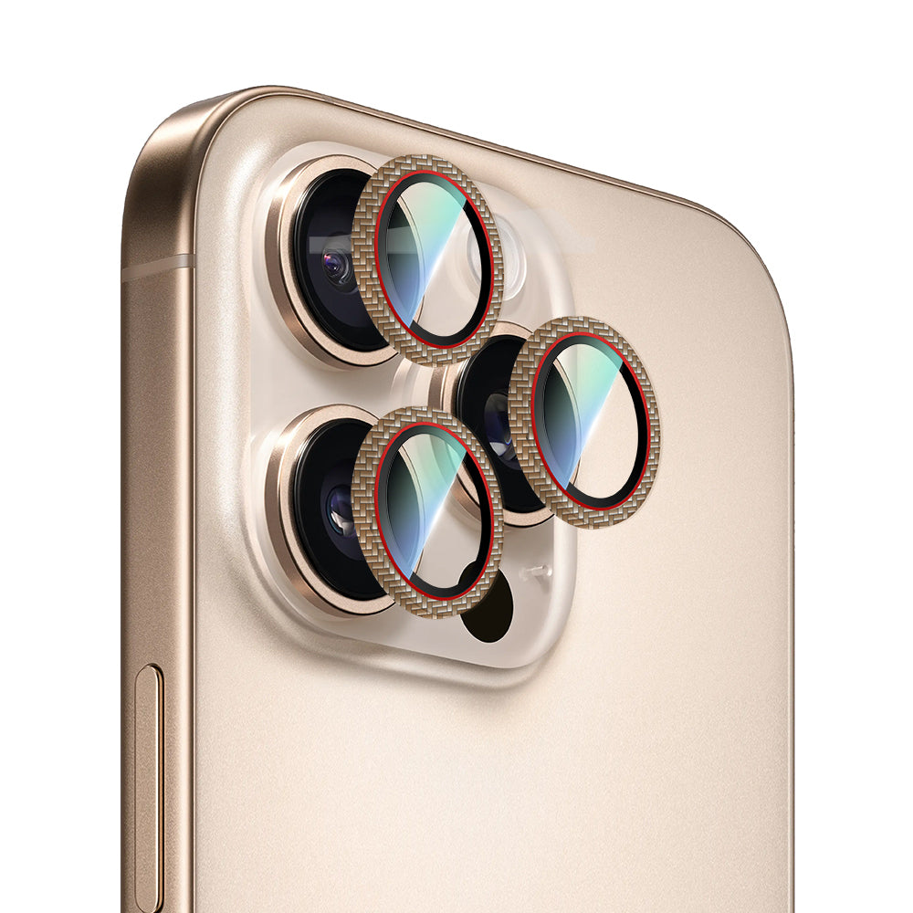 iPhone 16 Pro Max CaseWorld Karbon Fiber Serisi Anti Reflective Ultra Clear Kamera Lens Koruyucu