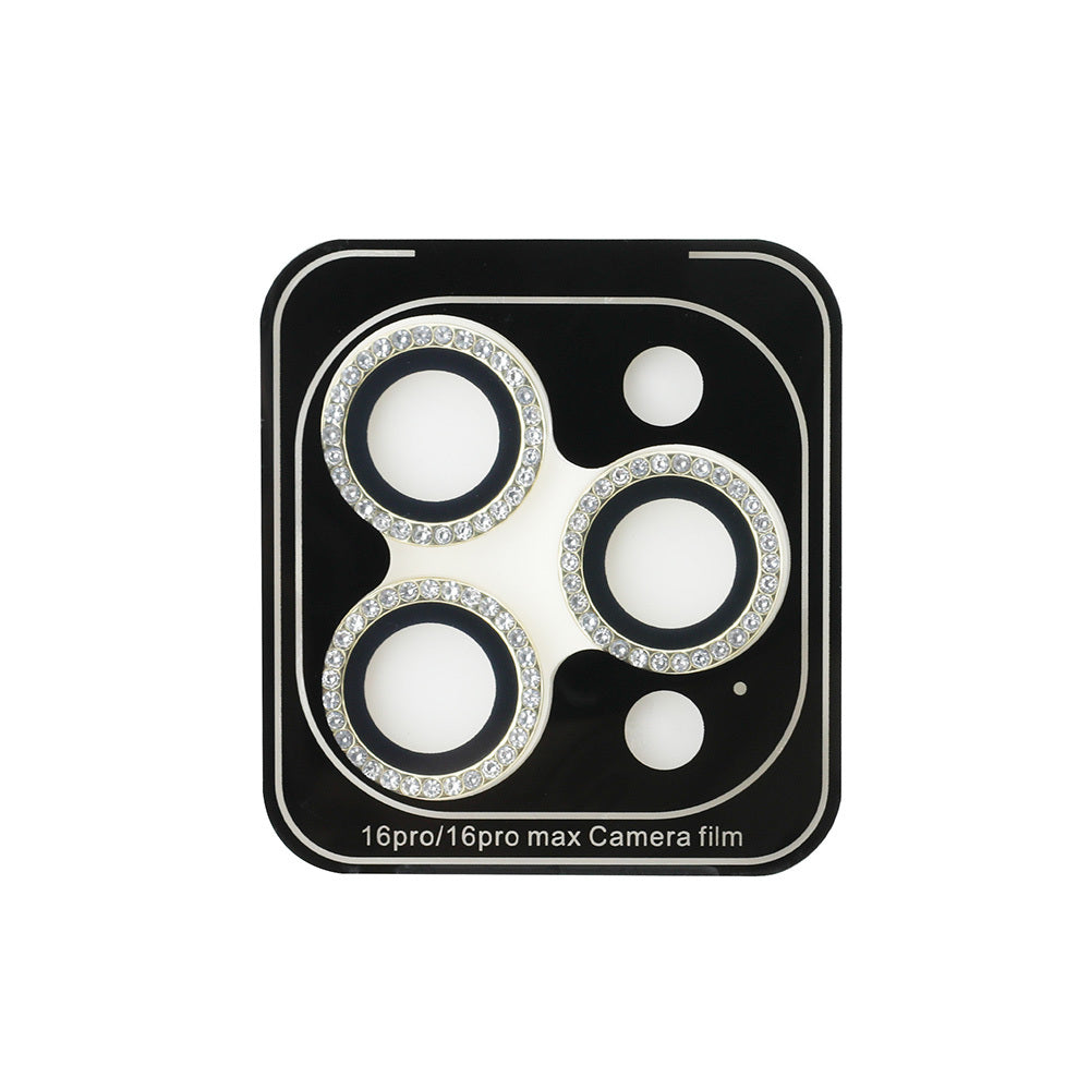 iPhone 16 Pro Max Guess Orijinal Lisanslı Rhinestone Ekran Koruyucu + Lens Koruyucu 2in1 Aksesuar Seti