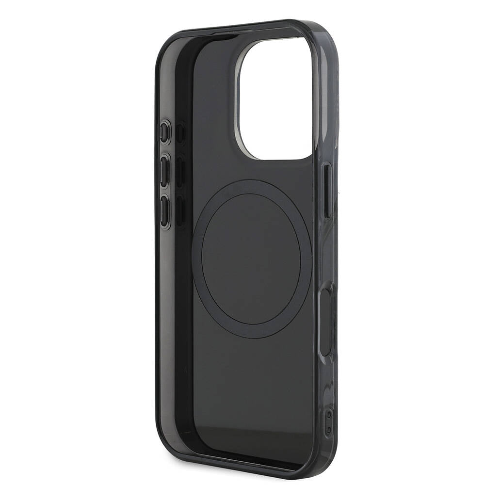 iPhone 16 Pro Max Kılıf AMG Orijinal Lisanslı M-safe Şarj Özellikli Çift Katmanlı Kırmızı Çapraz Çizgili Kılıf