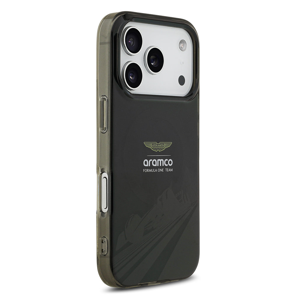 iPhone 17 Pro Kılıf Aston Martin Orijinal Lisanslı M-safe Şarj Özellikli IML Baskı Logolu Formula Tasarımlı Kılıf