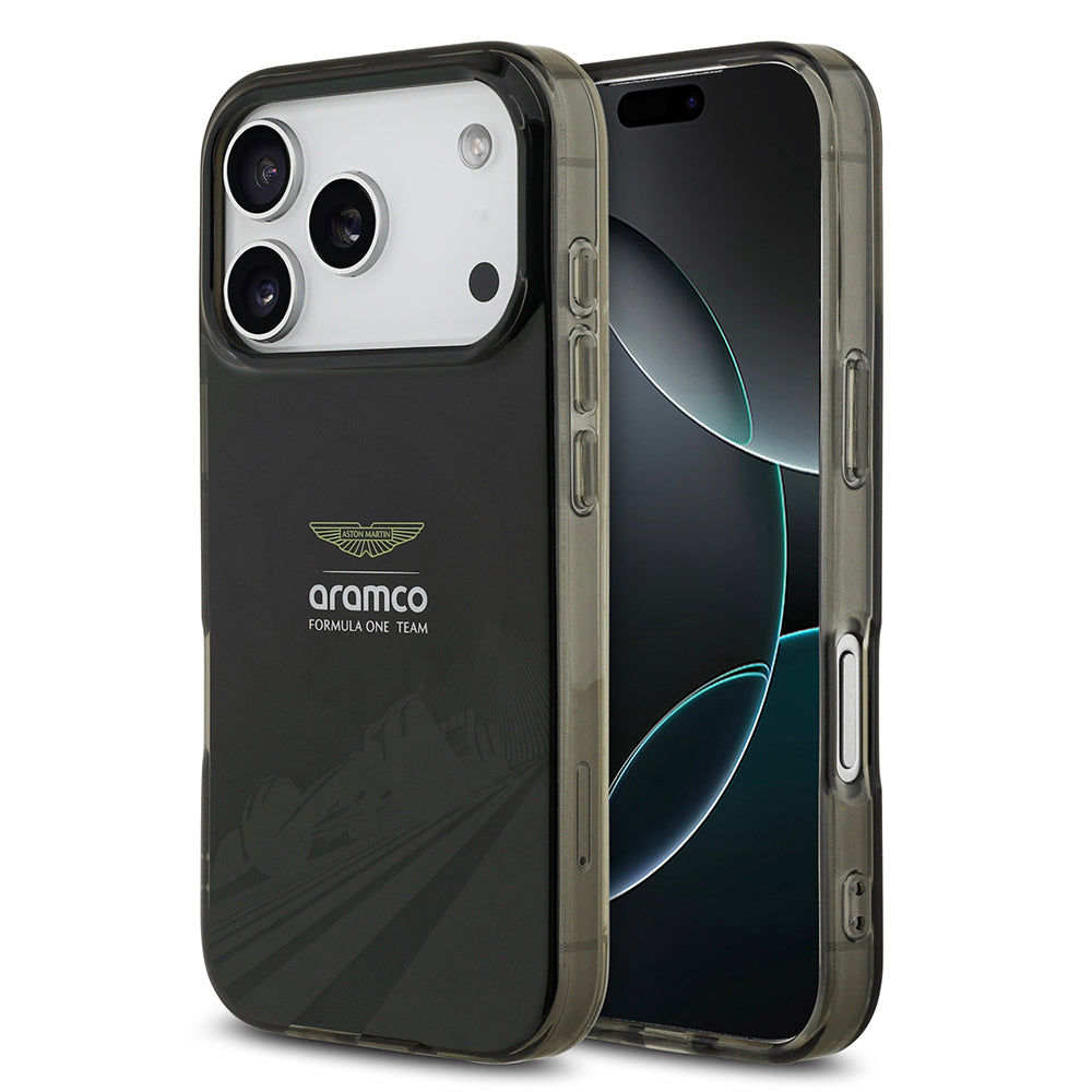 iPhone 17 Pro Kılıf Aston Martin Orijinal Lisanslı M-safe Şarj Özellikli IML Baskı Logolu Formula Tasarımlı Kılıf
