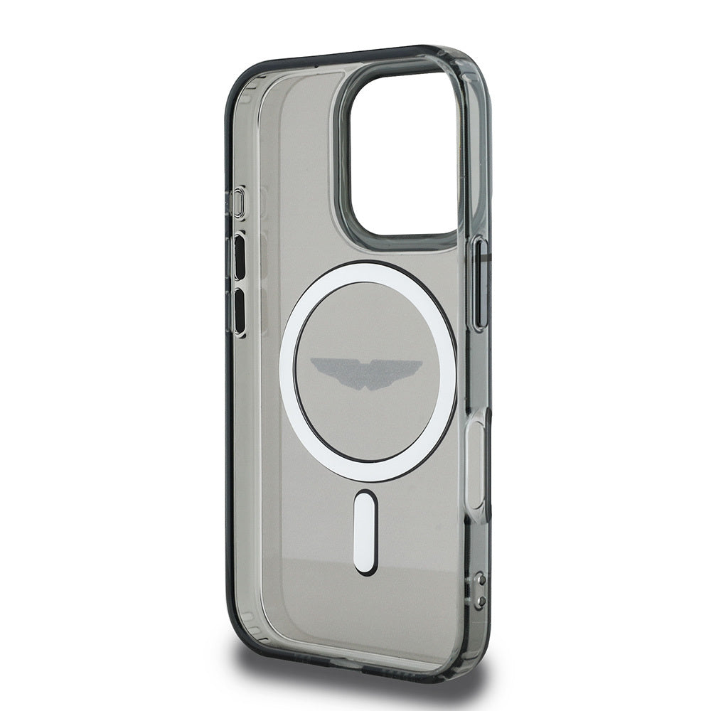 iPhone 16 Pro Max Kılıf Aston Martin Orijinal Lisanslı M-safe Şarj Özellikli IML Baskı Logolu Buzlu Kılıf