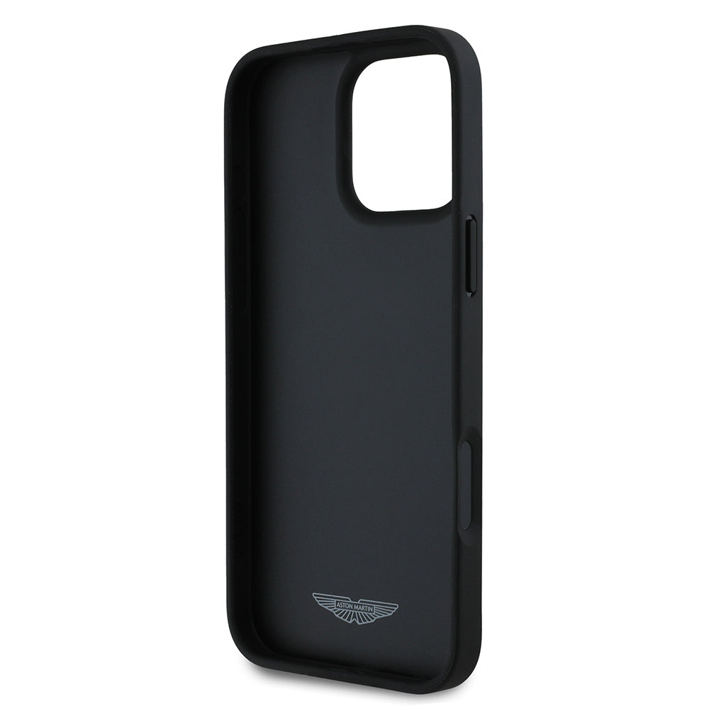 iPhone 16 Pro Max Kılıf Aston Martin Orijinal Lisanslı Victory Dizayn PU Deri Metal Logolu Kılıf