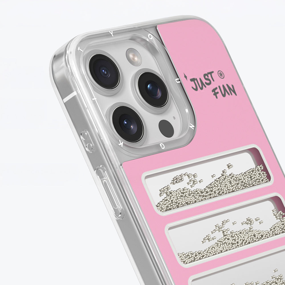 iPhone 16 Pro Max Kılıf Aynalı ve Boncuklu Tasarım Youngkit Jump Serisi Kılıf