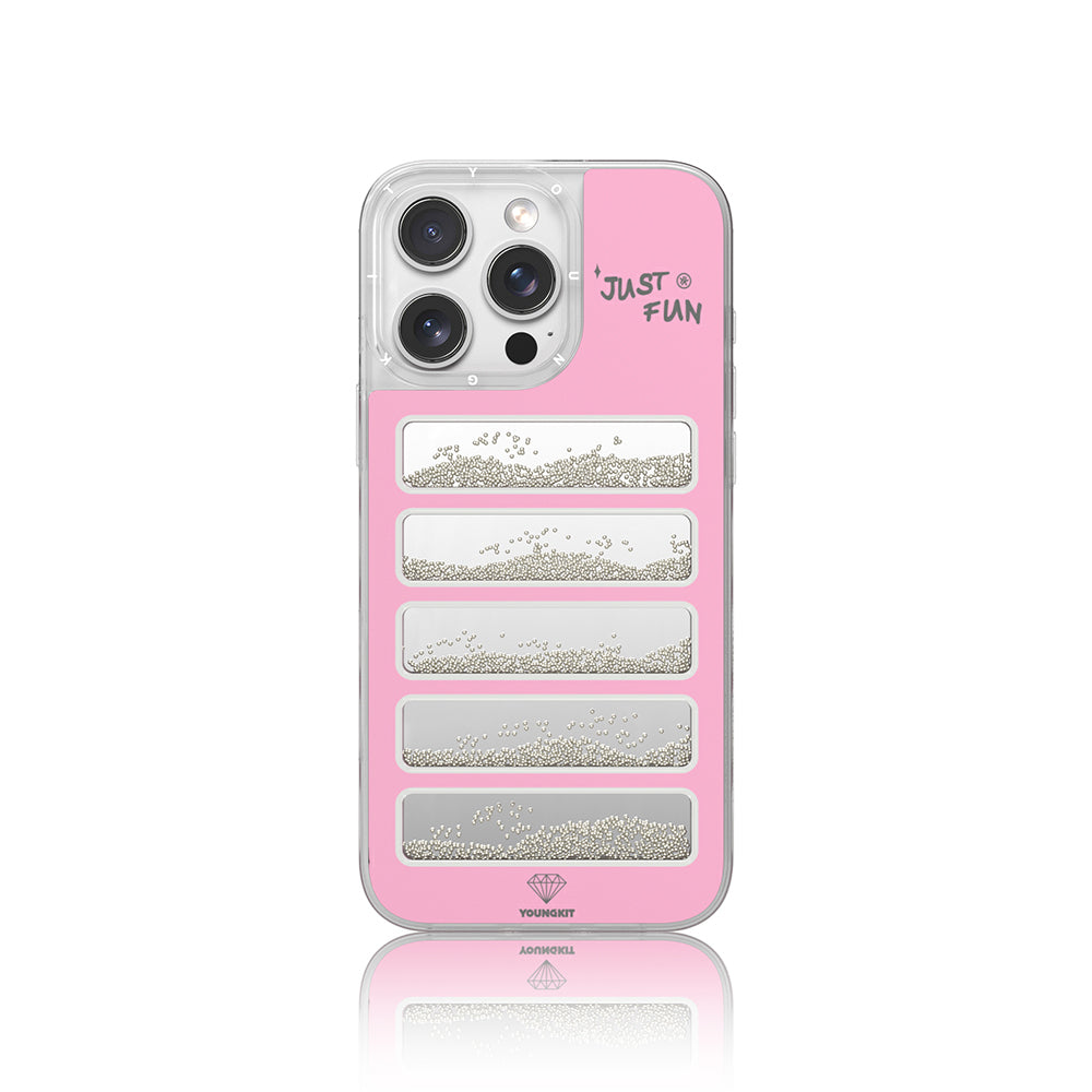 iPhone 16 Pro Max Kılıf Aynalı ve Boncuklu Tasarım Youngkit Jump Serisi Kılıf