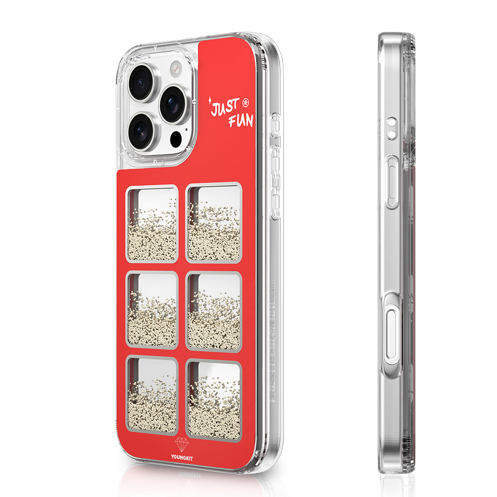 iPhone 16 Pro Max Kılıf Aynalı ve Boncuklu Tasarım Youngkit Spirit Serisi Kılıf