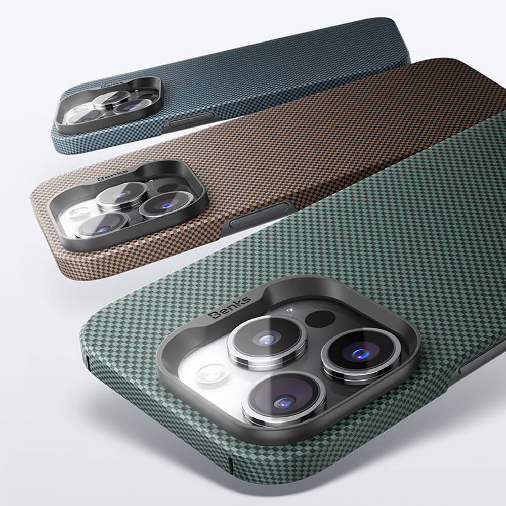 iPhone 16 Pro Max Kılıf M-safe Şarj Özellikli Benks ArmorTint Serisi ArmorAir Kevlar Kılıf