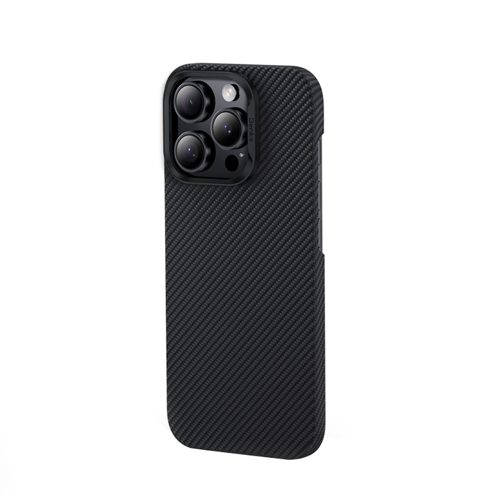 iPhone 16 Pro Max Kılıf Benks M-safe Şarj Özellikli Metal Kamera Çerçeveli Magnetik ArmorAir 600D Kevlar Karbon Fiber Kılıf